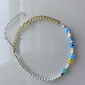 blue chain necklace